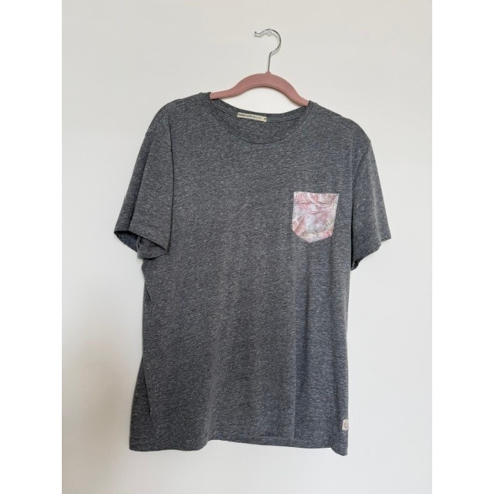 Mens Marine Layer Grey Signature Pocket Tee Shirt | Men's/Unisex M | Sustainable